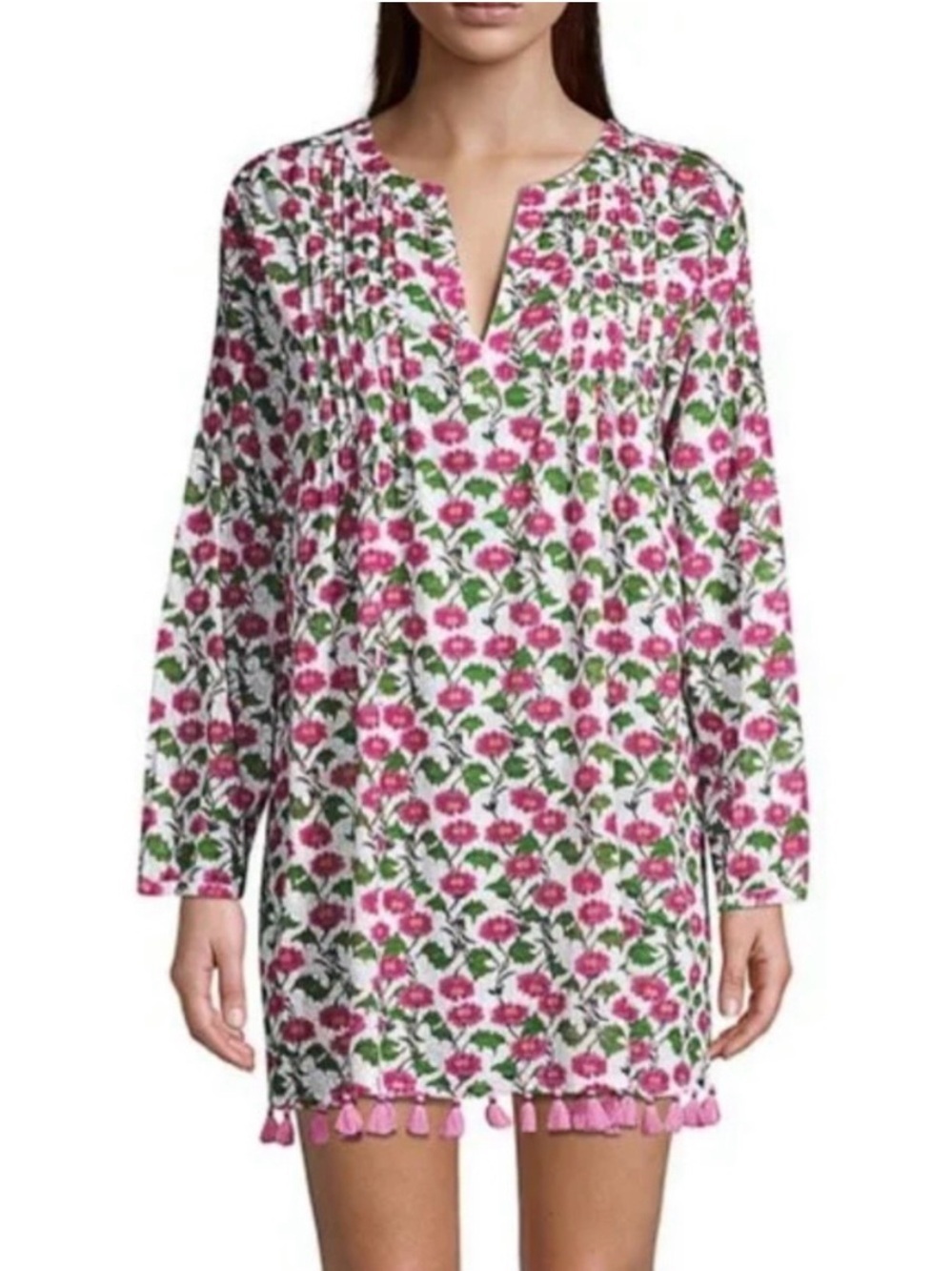 Roller Rabbit Dakini Floral Ziva Tunic Cover-up Dress